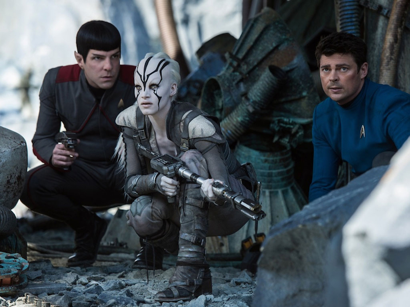 Zachary Quinto, Sofia Boutella and Karl Urban in Star Trek Beyond